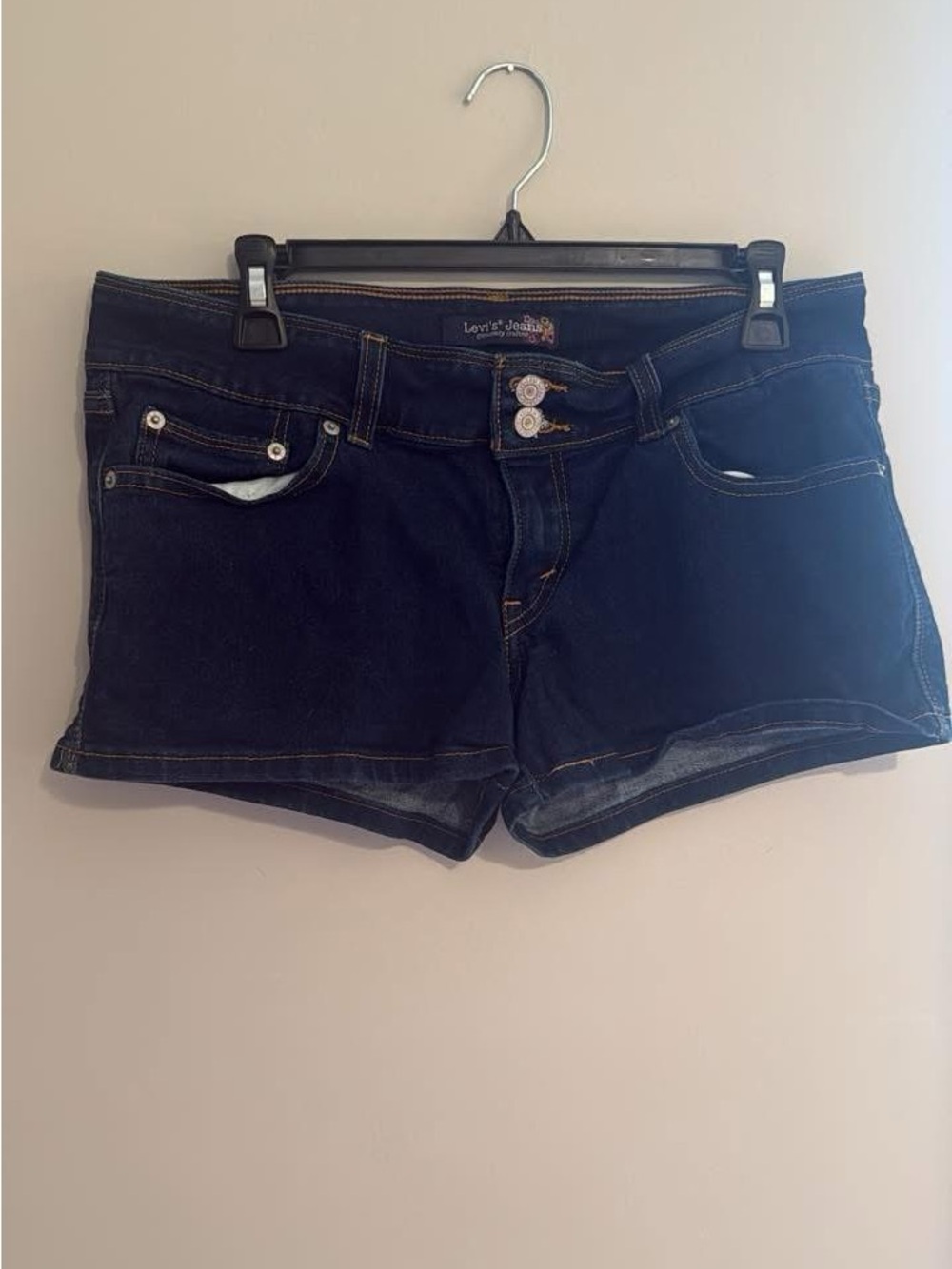 Levi's Women's Dark Navy Denim Short Shorts